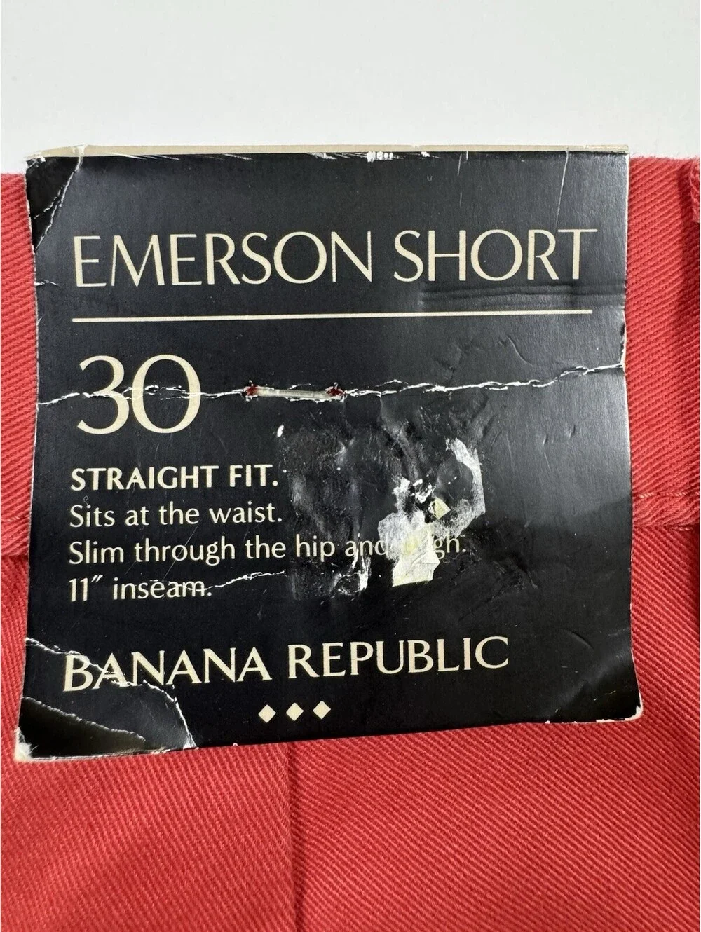 Banana Republic Emerson Shorts Men’s 30 Red Straight Fit 11” Chino NWT